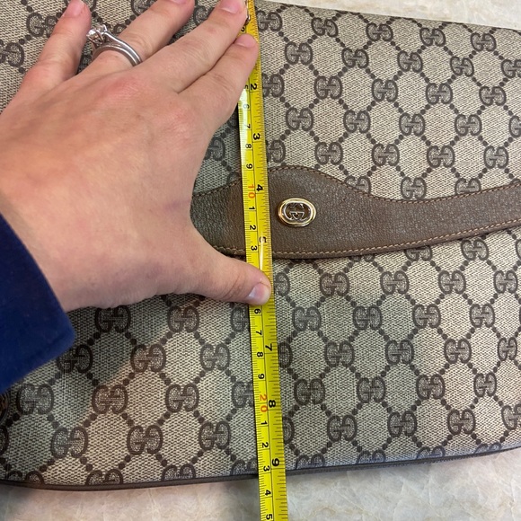 Vintage Gucci GG Foldover Clutch Canvas PVC - Accessory Collection - Picture 10 of 13